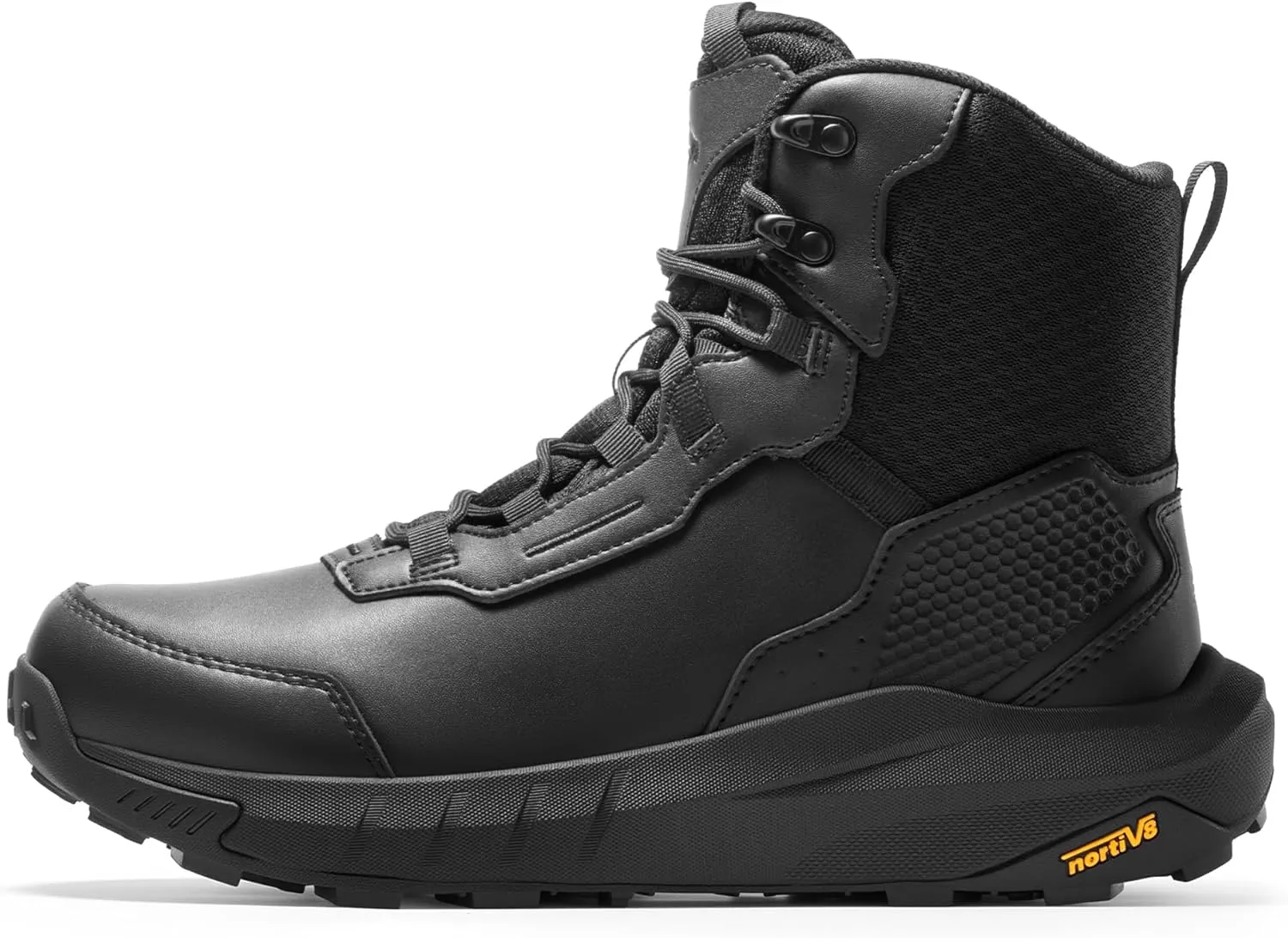 NORTIV 8 Men's Waterproof Tactical Work Boots Cushion Sole Lightweight Leather Combat Boots with Arch Support Non-Slip Military Motorcycle Hiking Boots HydroRange