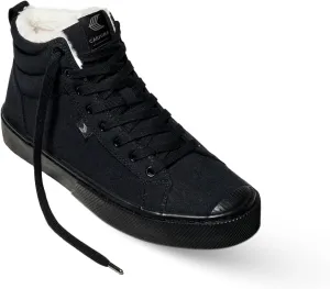 OCA Therma High Tops Suede Boots, Comfortable Shoes for Men, Lightweight & Sustainable, Versatile Casual Footwear with 100% Vegan Insoles, Rubber Soles, All Black, 9.5