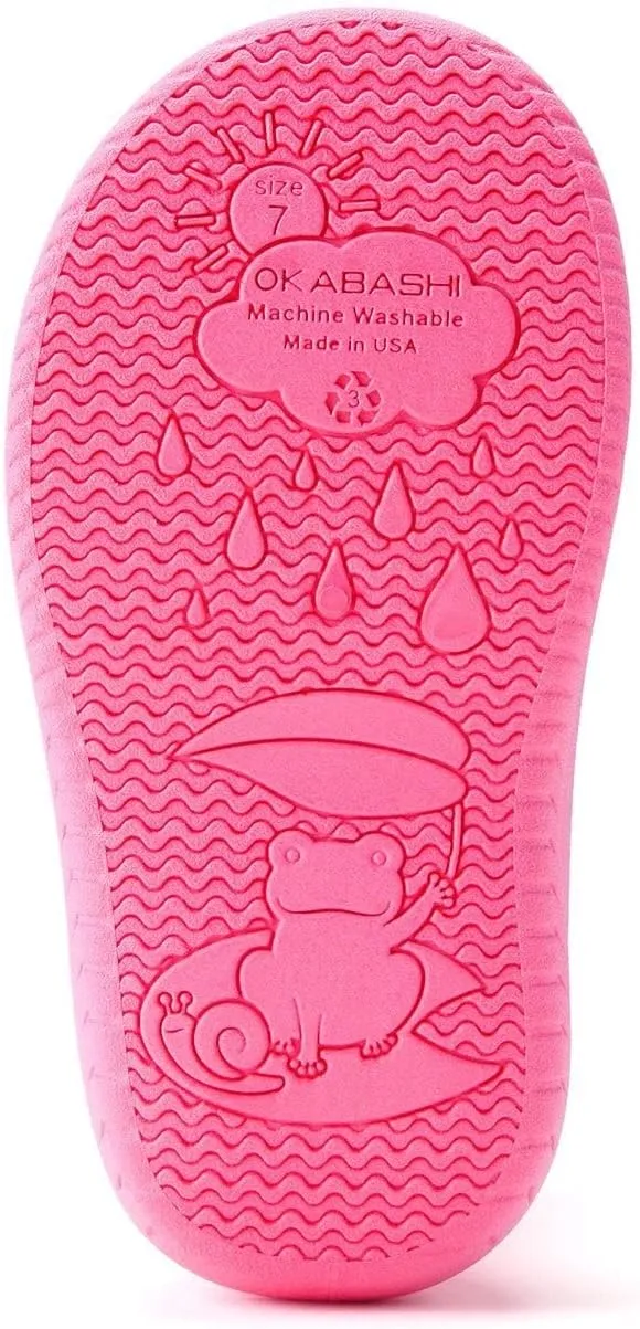 OKABASHI Kid's Kendall Rain Boot | Waterproof Design | Machine Washable | Easy-On Handles | Latex Free | Sustainably Made in the USA