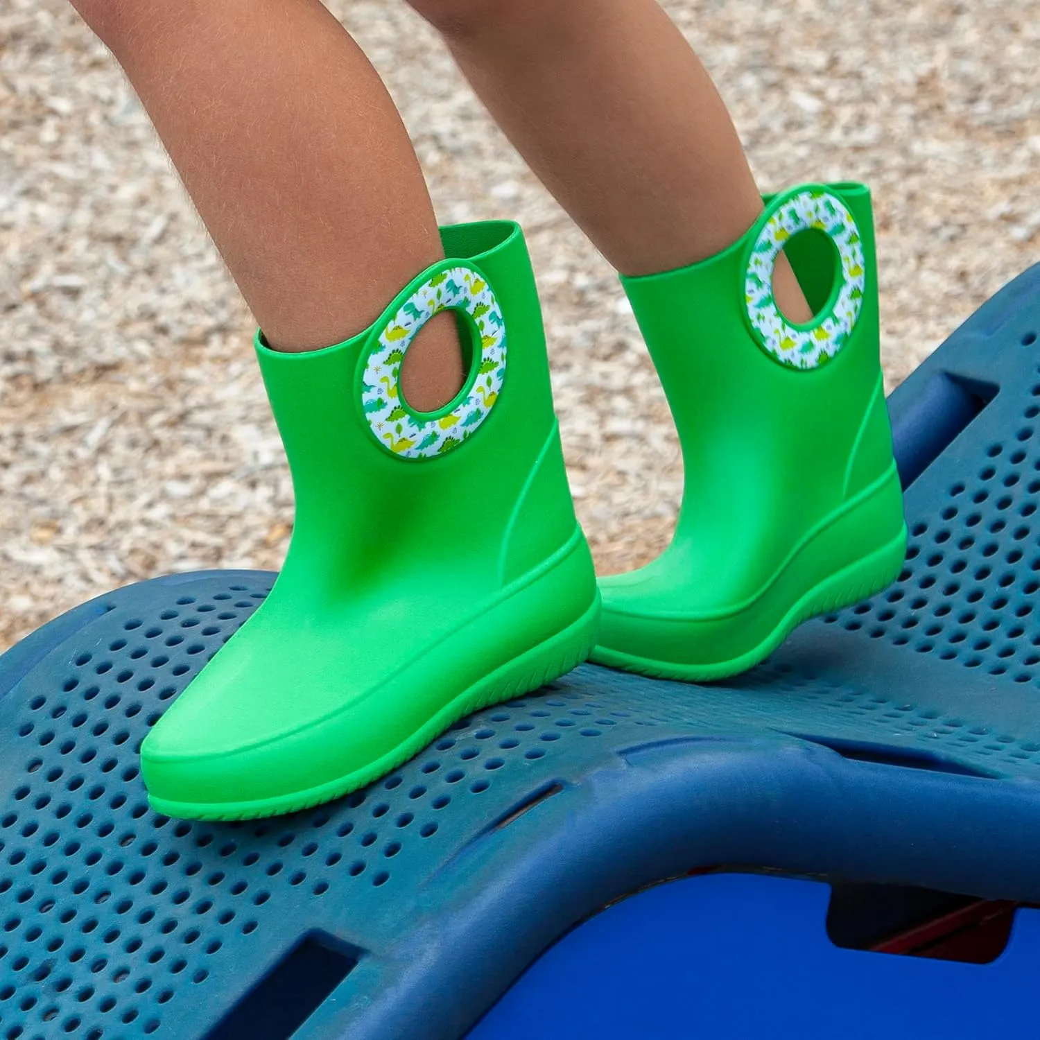 OKABASHI Kid's Kendall Rain Boot | Waterproof Design | Machine Washable | Easy-On Handles | Latex Free | Sustainably Made in the USA