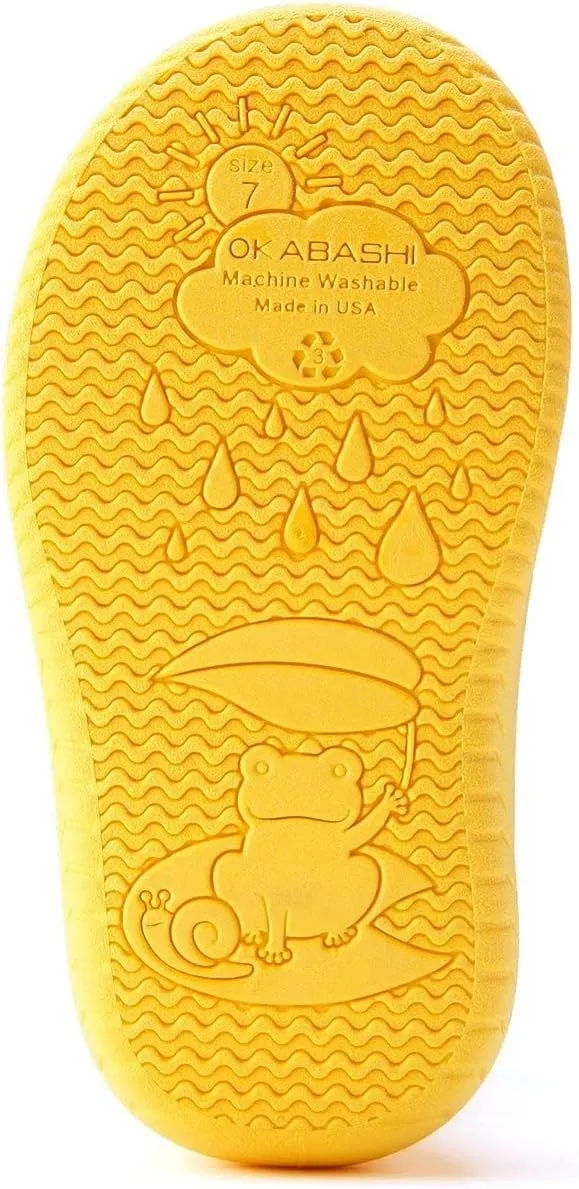 OKABASHI Kid's Kendall Rain Boot | Waterproof Design | Machine Washable | Easy-On Handles | Latex Free | Sustainably Made in the USA