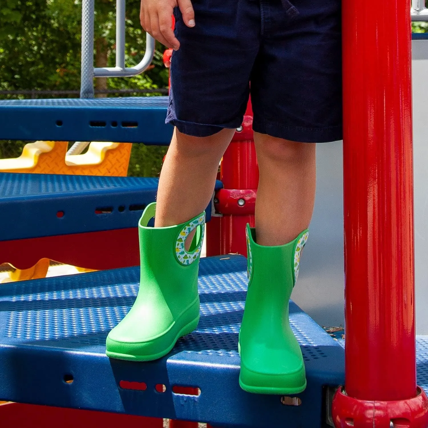 OKABASHI Kid's Kendall Rain Boot | Waterproof Design | Machine Washable | Easy-On Handles | Latex Free | Sustainably Made in the USA