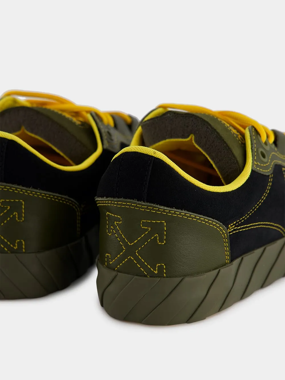 Olive Green Low-Top Vulcanized Sneakers
