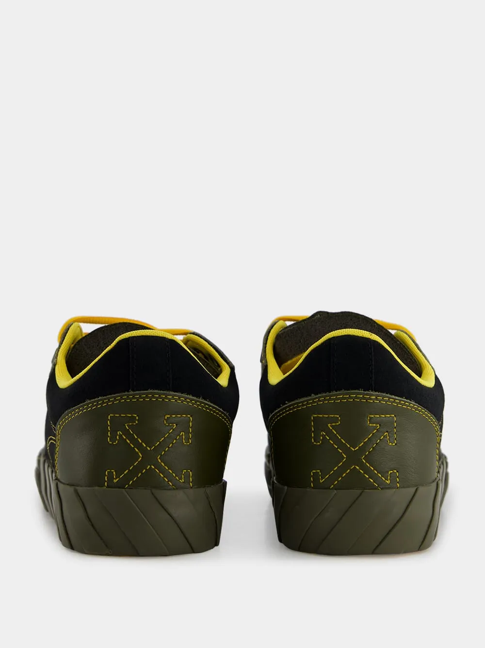 Olive Green Low-Top Vulcanized Sneakers