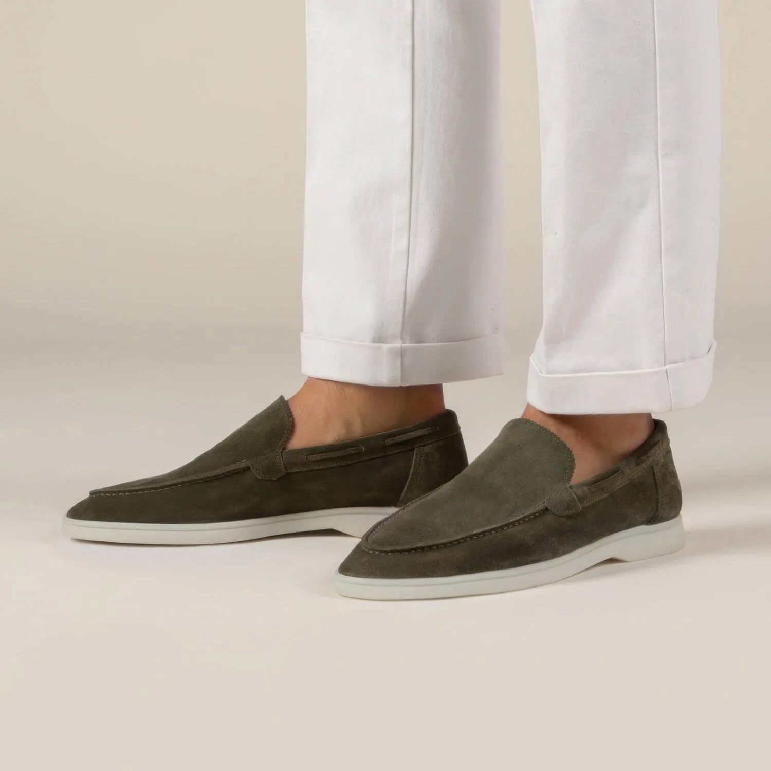 OLIVE YACHT LOAFERS