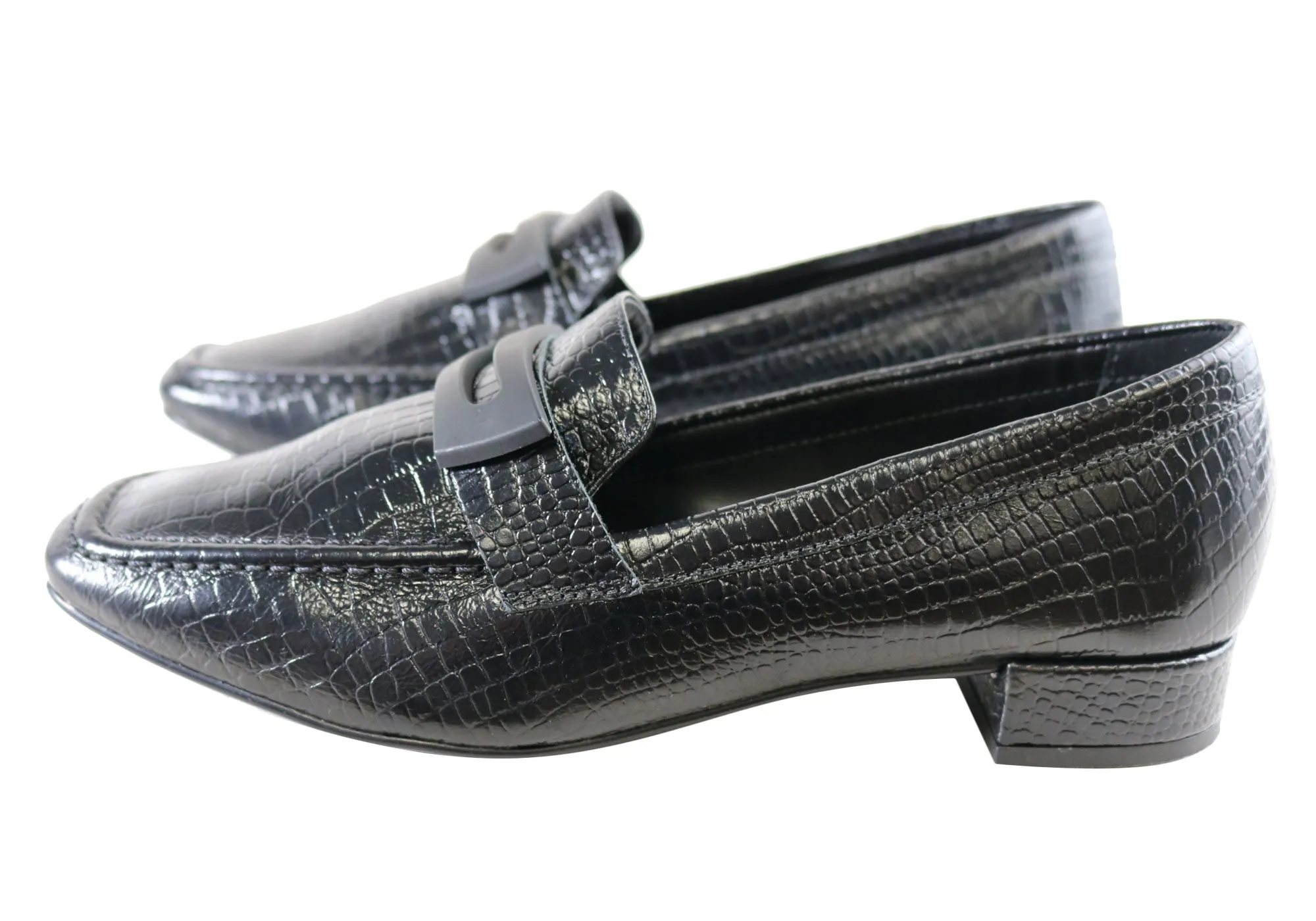 Orcade Pinza Womens Leather Low Heel Shoes Made In Brazil