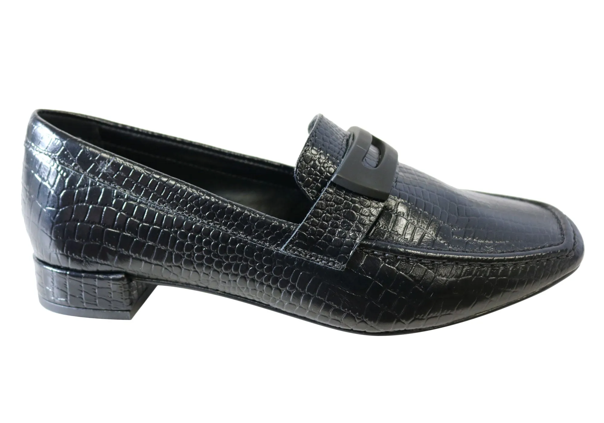Orcade Pinza Womens Leather Low Heel Shoes Made In Brazil