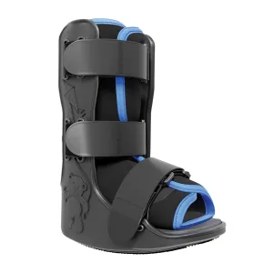 Pediatric Buddy Boot, Kids Medical Grade Left/Right Foot & Ankle Support Brace, Sprain & Injury Recovery Walker Boots, Kids Ankle Brace for Sports and Recovery, Medium Blue Liner, Black