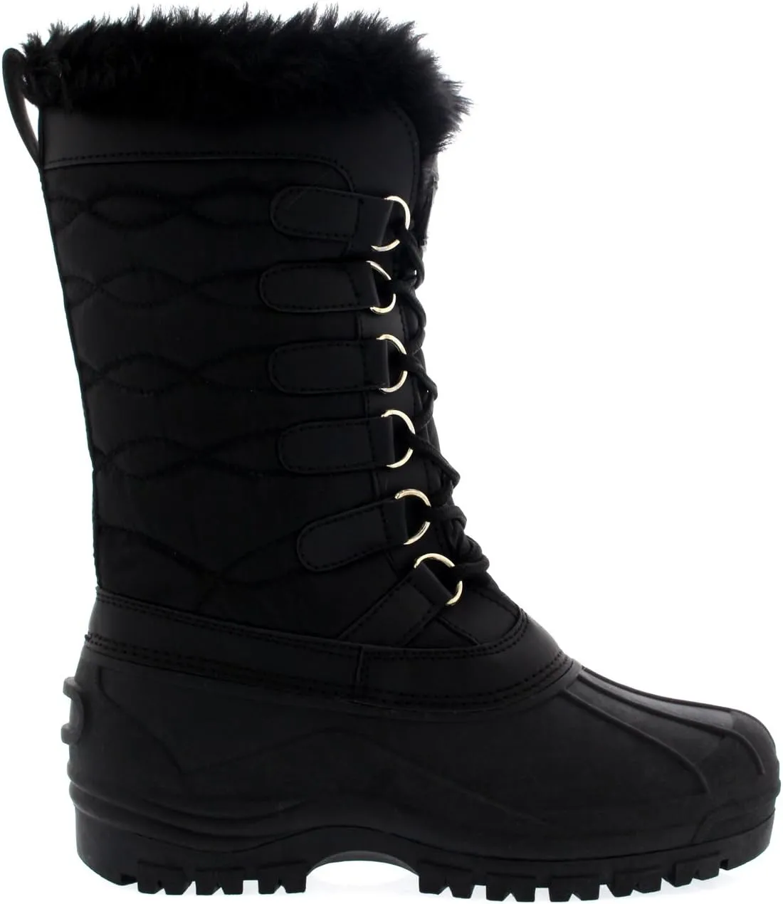POLAR Womens Nylon Cold Weather Outdoor Snow Duck Winter Rain Lace Boo