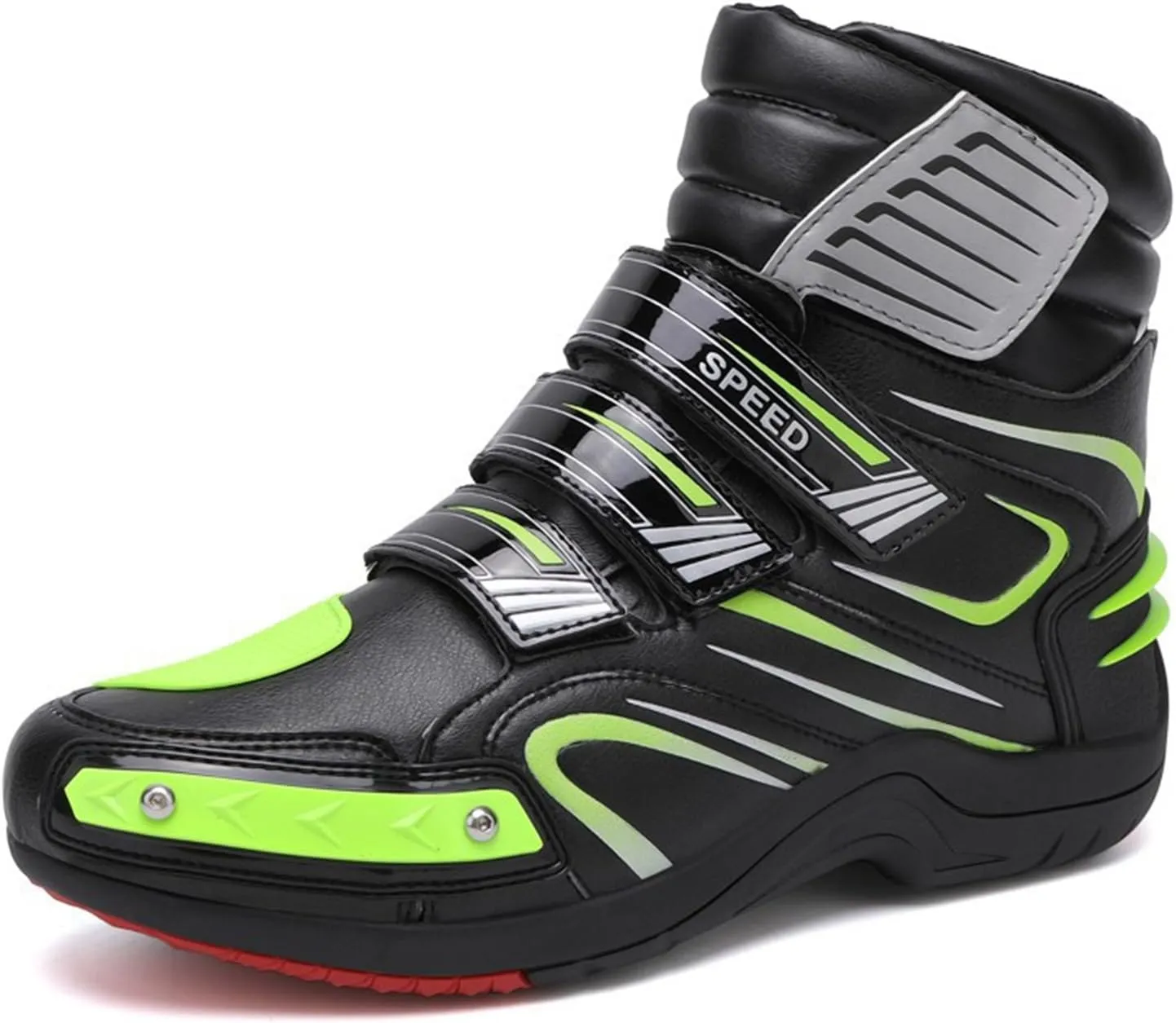 Professional Motorcycle Shoes,Streetbike High Top Ankle Support Motorcycle Boots Men,Outdoor Waterproof Anti-Slip Womens Biker Boots,Unisex,for Four Seasons