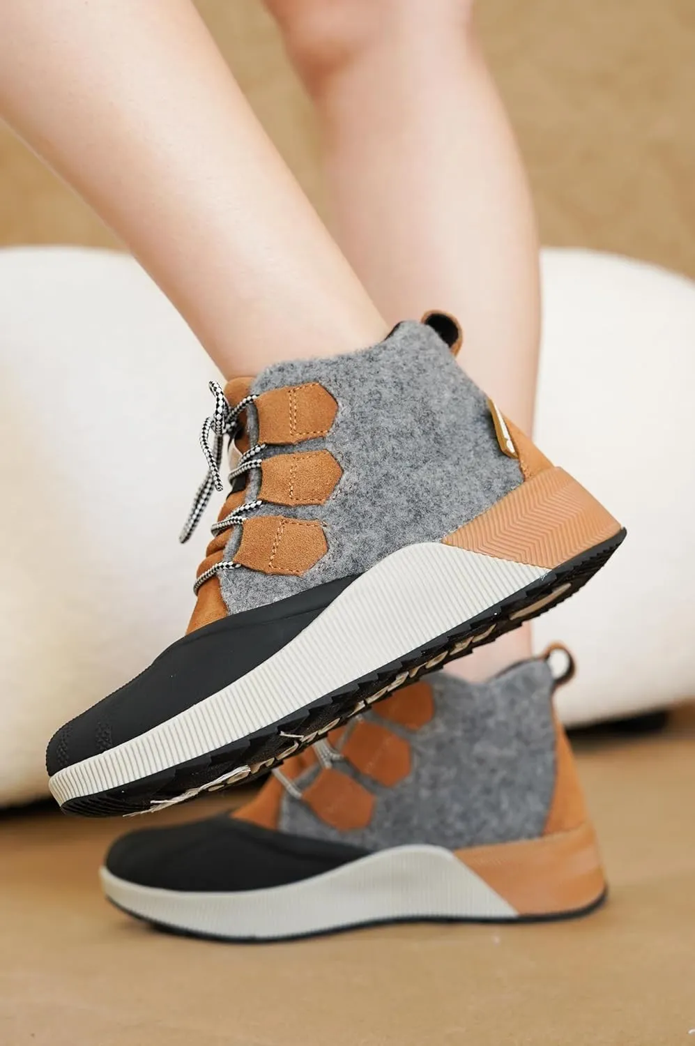 Project Cloud Waterproof Snow Boots for Women - Memory Foam Insole Non-Slip Womens Snow Boots & Winter Shoes with Shoe Lace - Lightweight Indoor Outdoor Shoes