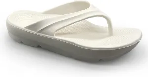 Pure Stride Therapeutic Flip Flops, Orthotic Thong Sandals for Plantar Fasciitis, Metatarsal and Heel Spurs, Feet Pain Relief and Arch Support - White, Women’s Size 8
