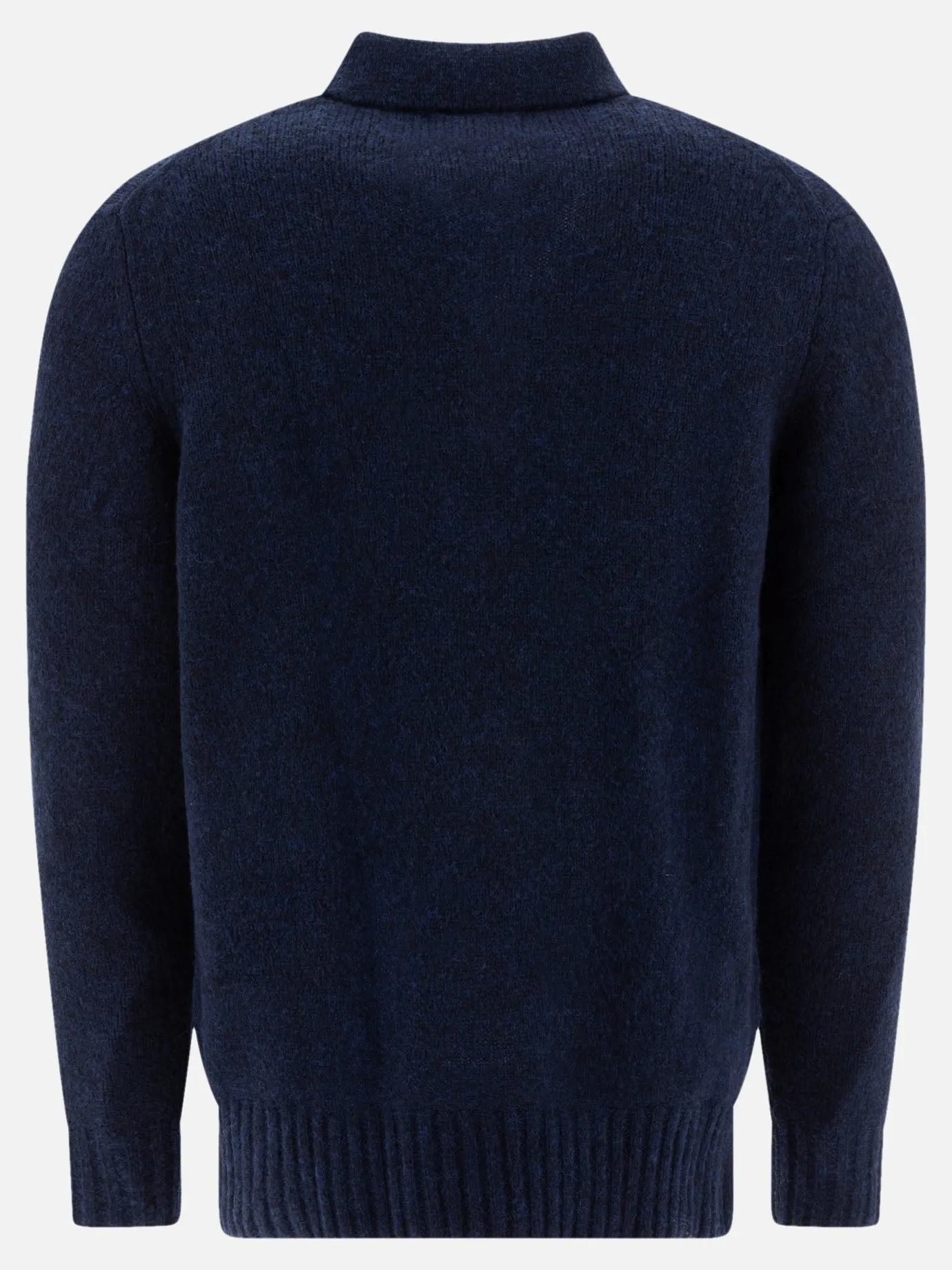 "Lee" merino wool-blend polo sweater