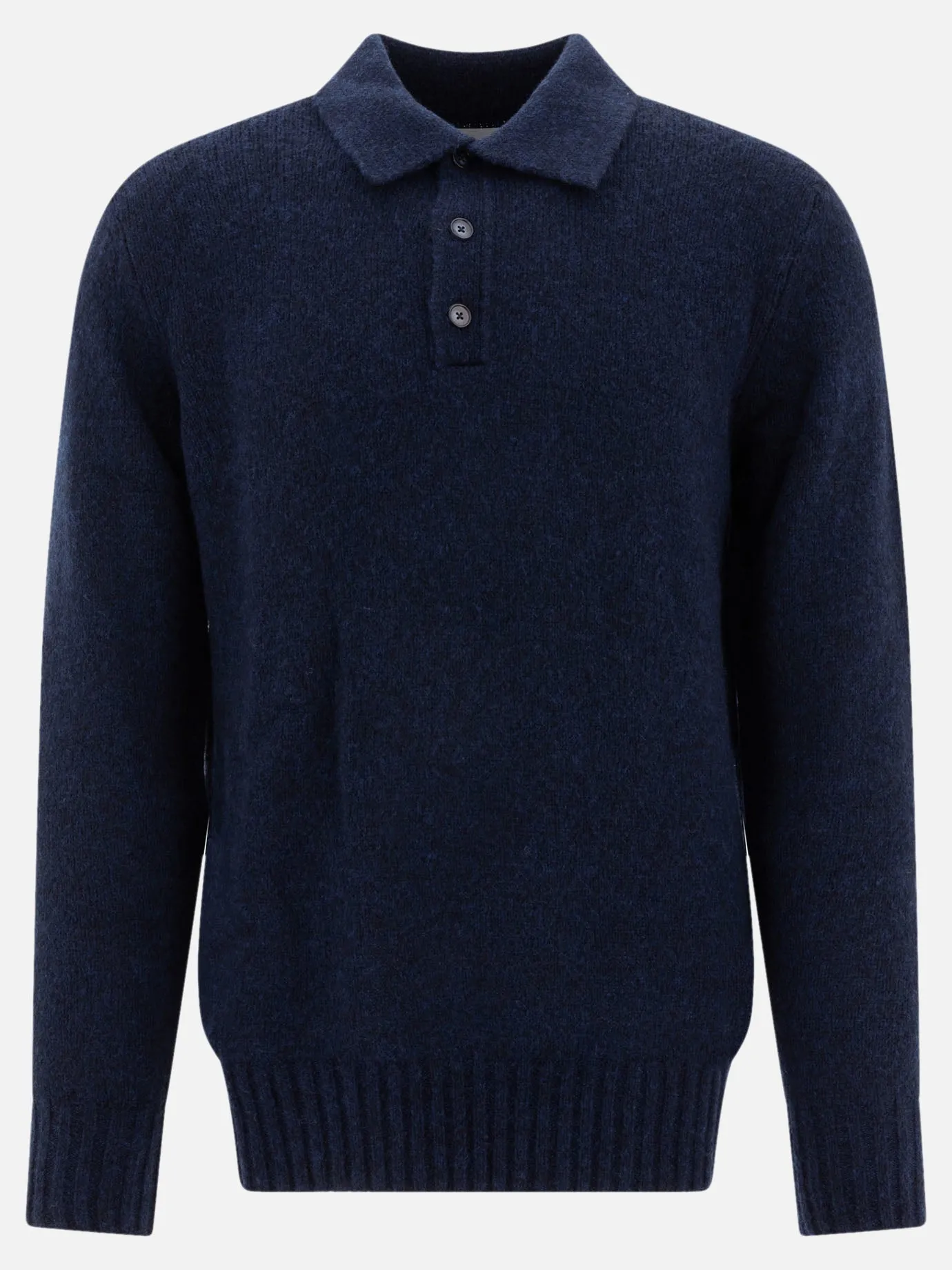 "Lee" merino wool-blend polo sweater