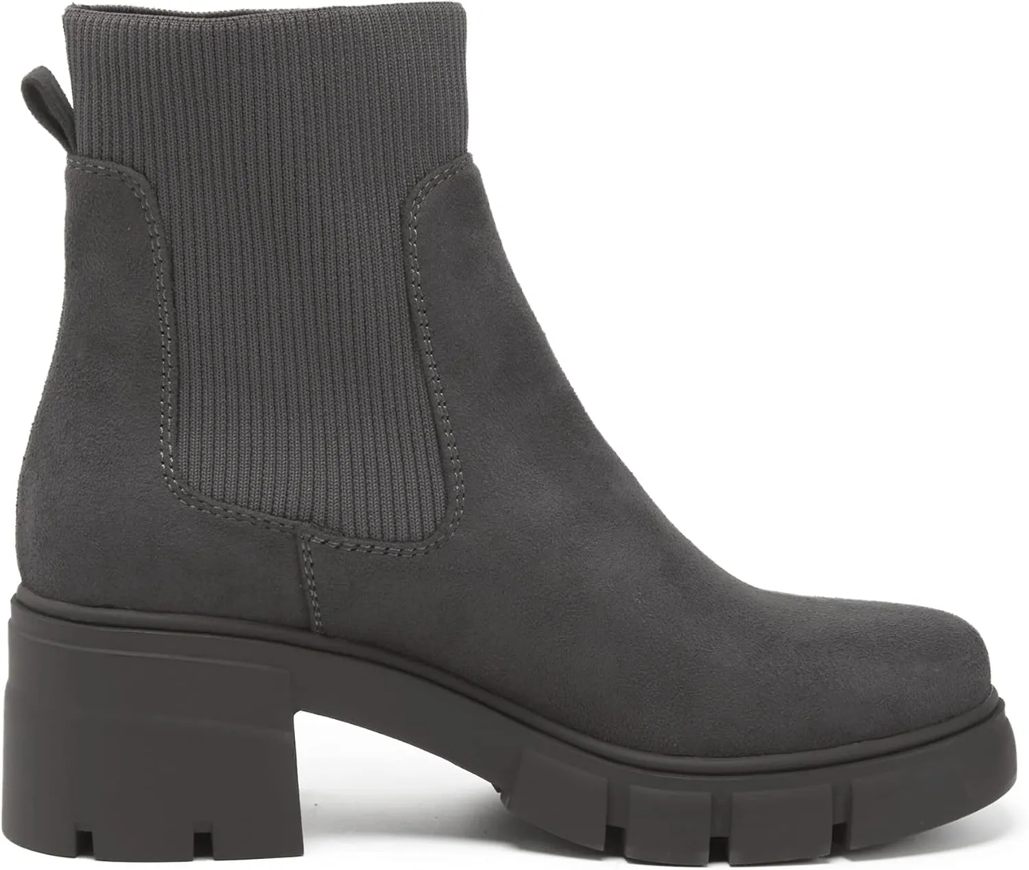 REDTOP Women's Elastic Chelsea Boots Chunky Block Heel Platform Lug Sole Ankle Booties