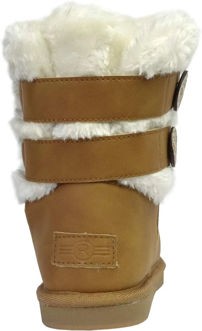 REDVOLUTION New Kids Classic Snow Boots Faux Fur Midcalf Outdoor Boots (Big Kid)