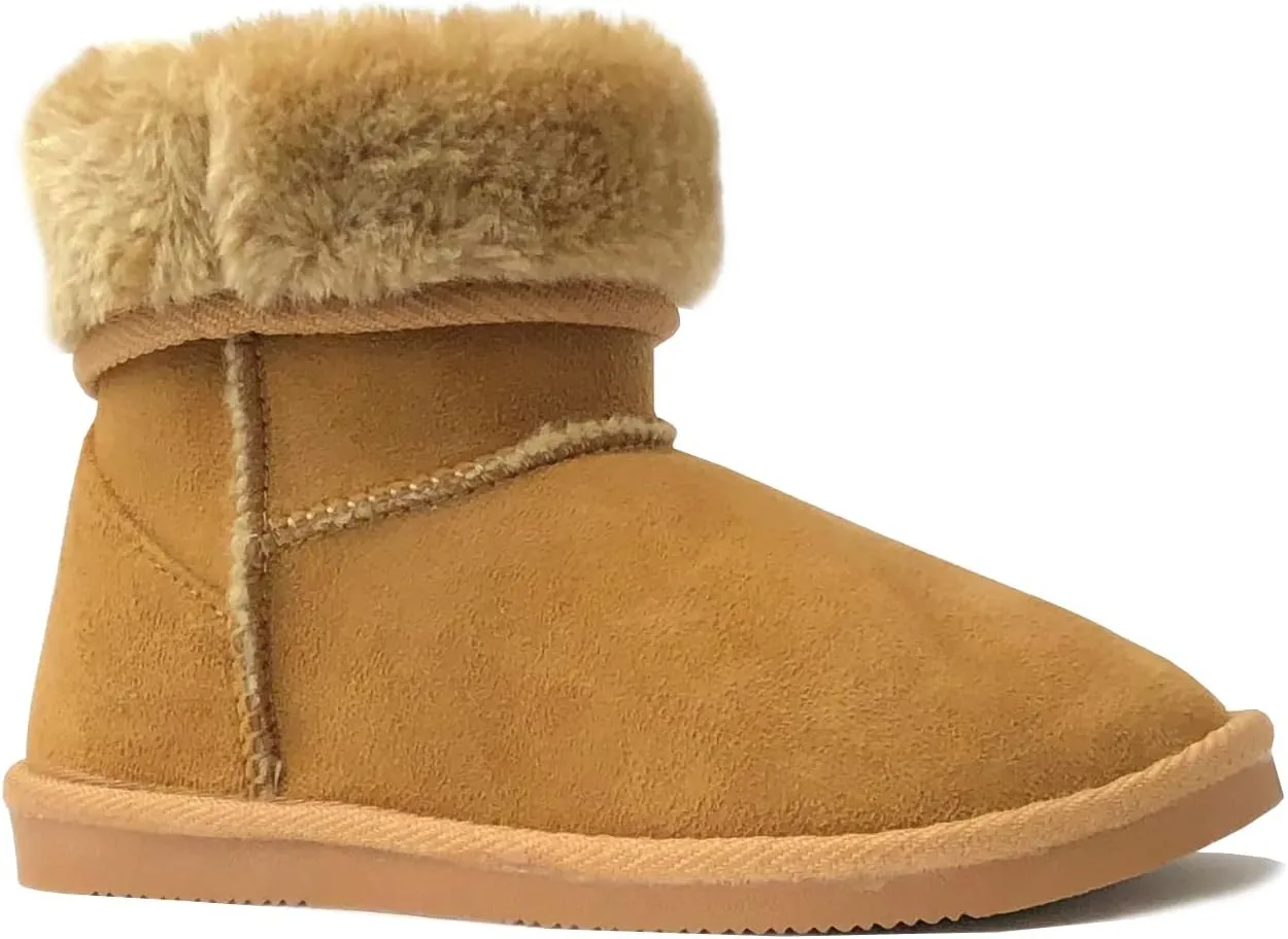 REDVOLUTION New Kids Classic Snow Boots Faux Fur Midcalf Outdoor Boots (Big Kid)