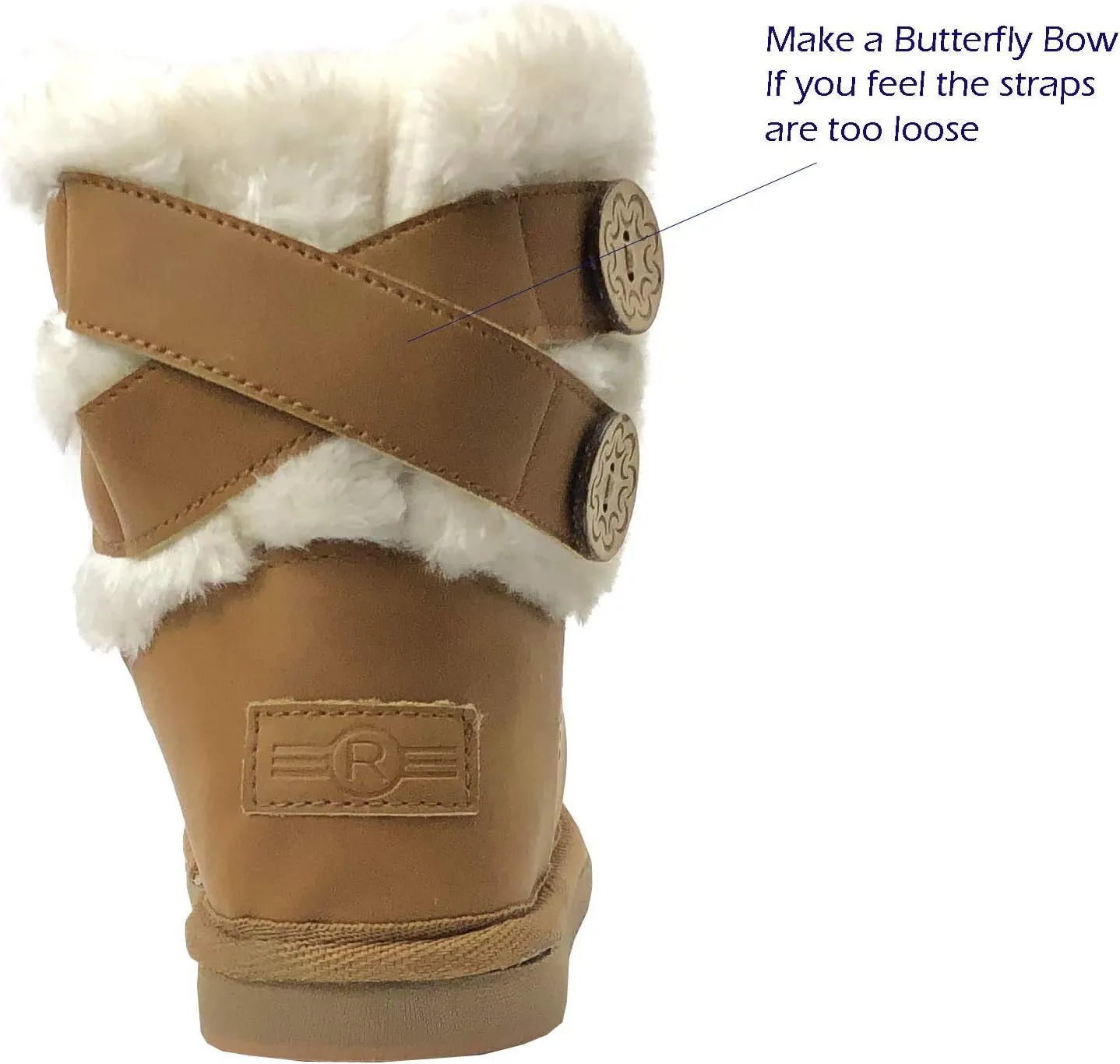 REDVOLUTION New Kids Classic Snow Boots Faux Fur Midcalf Outdoor Boots (Big Kid)
