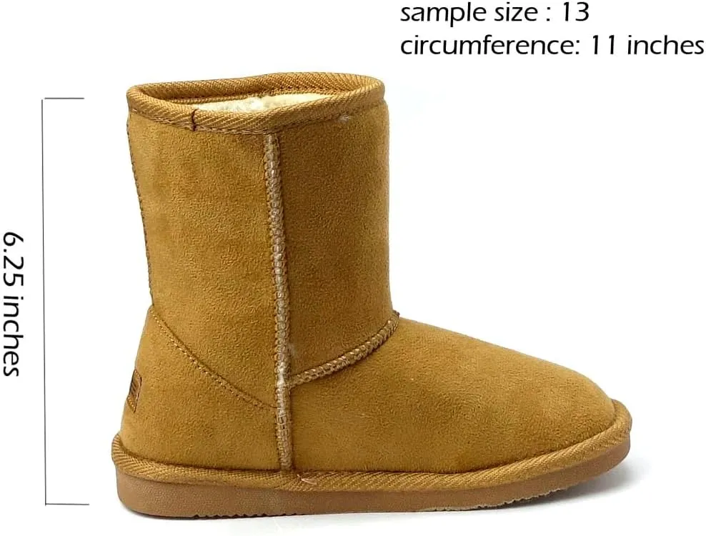 REDVOLUTION New Kids Classic Snow Boots Faux Fur Midcalf Outdoor Boots (Big Kid)