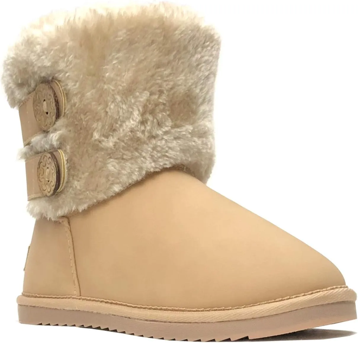 REDVOLUTION New Kids Classic Snow Boots Faux Fur Midcalf Outdoor Boots (Big Kid)