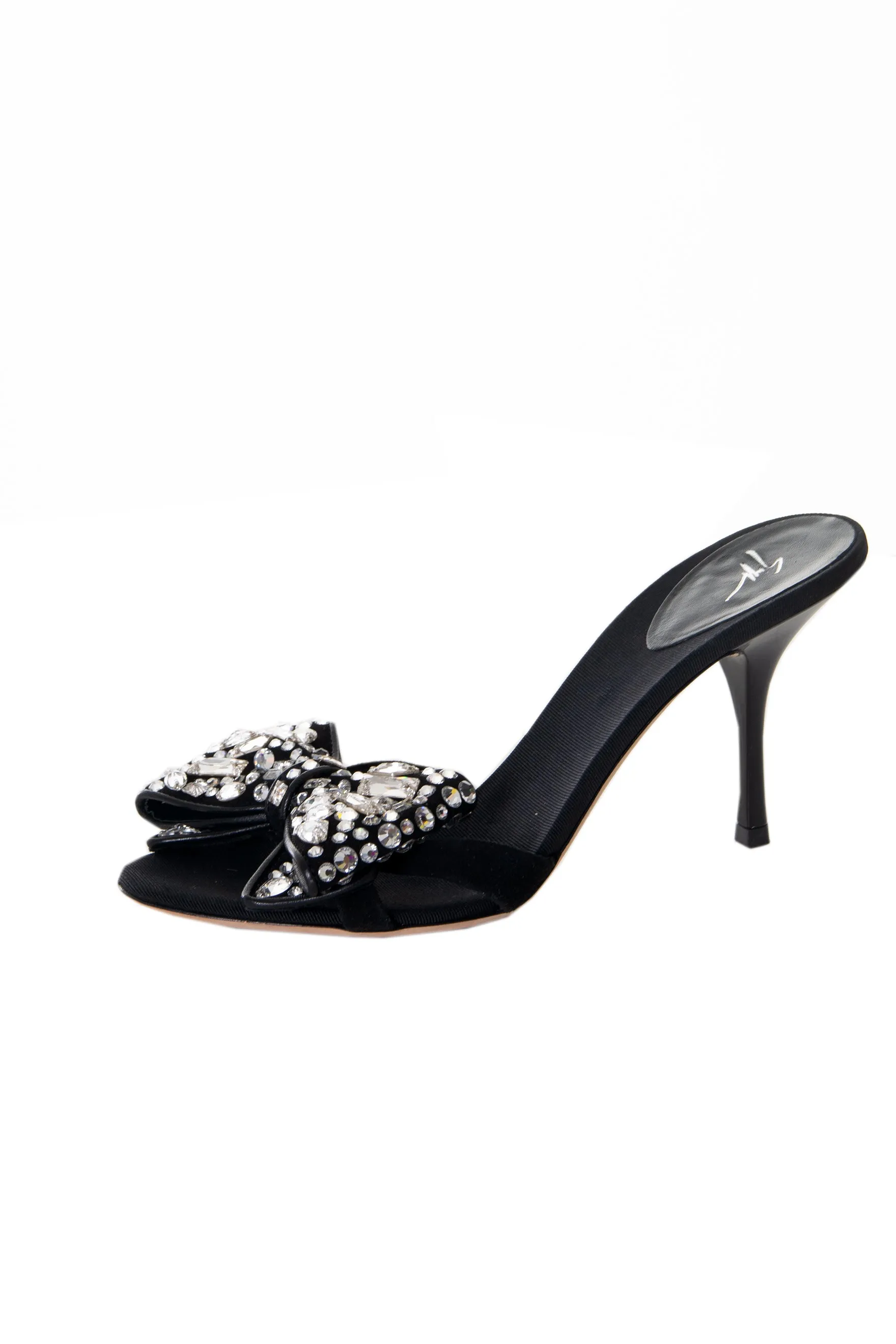 Rhinestone Bow Mules