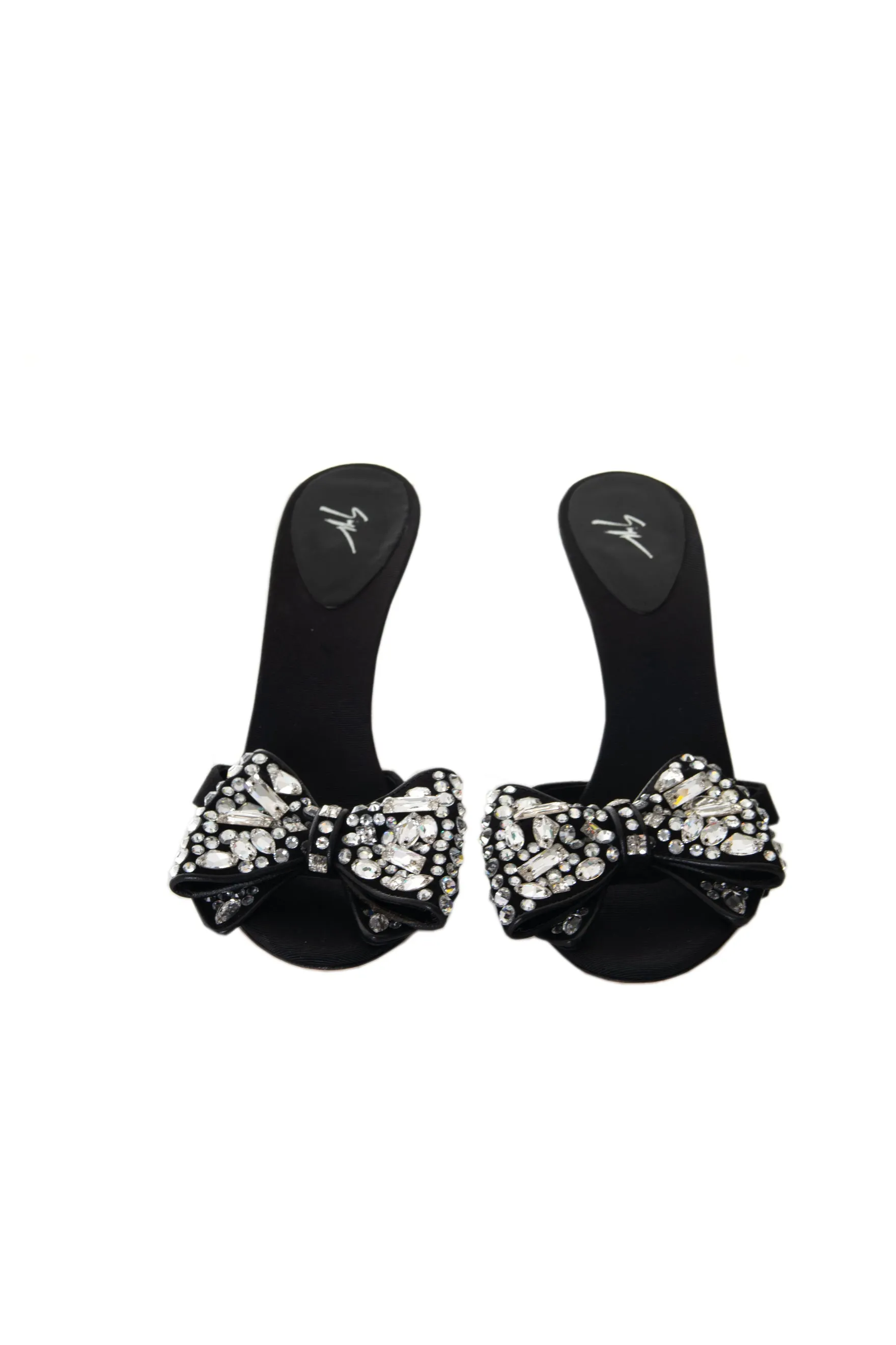 Rhinestone Bow Mules