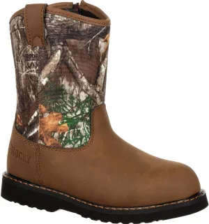 ROCKY Big Kids' Lil Ropers Outdoor Boot, Camouflage, Size 7(M)