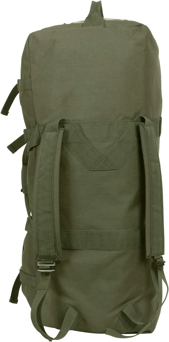 Rothco Enhanced Duffle Bag with Backpack Straps – Great for Travel, Camping, Sports, Gym, and More – 76L Storage Capacity – Olive Drab