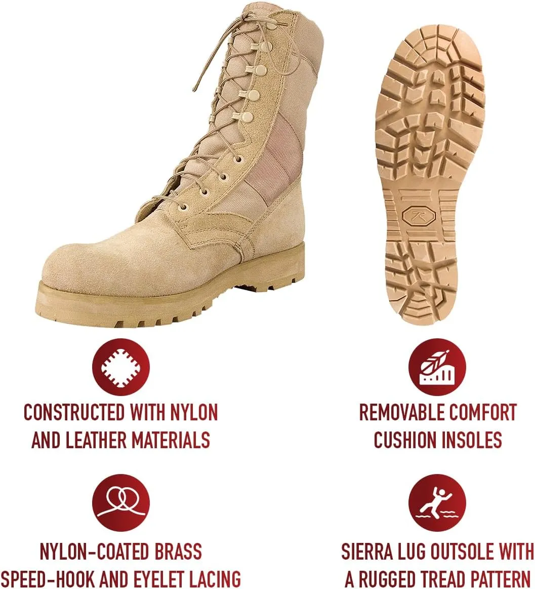 Rothco Sierra Sole Tactical Boots – 8 Inch – Sturdy and Reliable Footwear for Any Adventure
