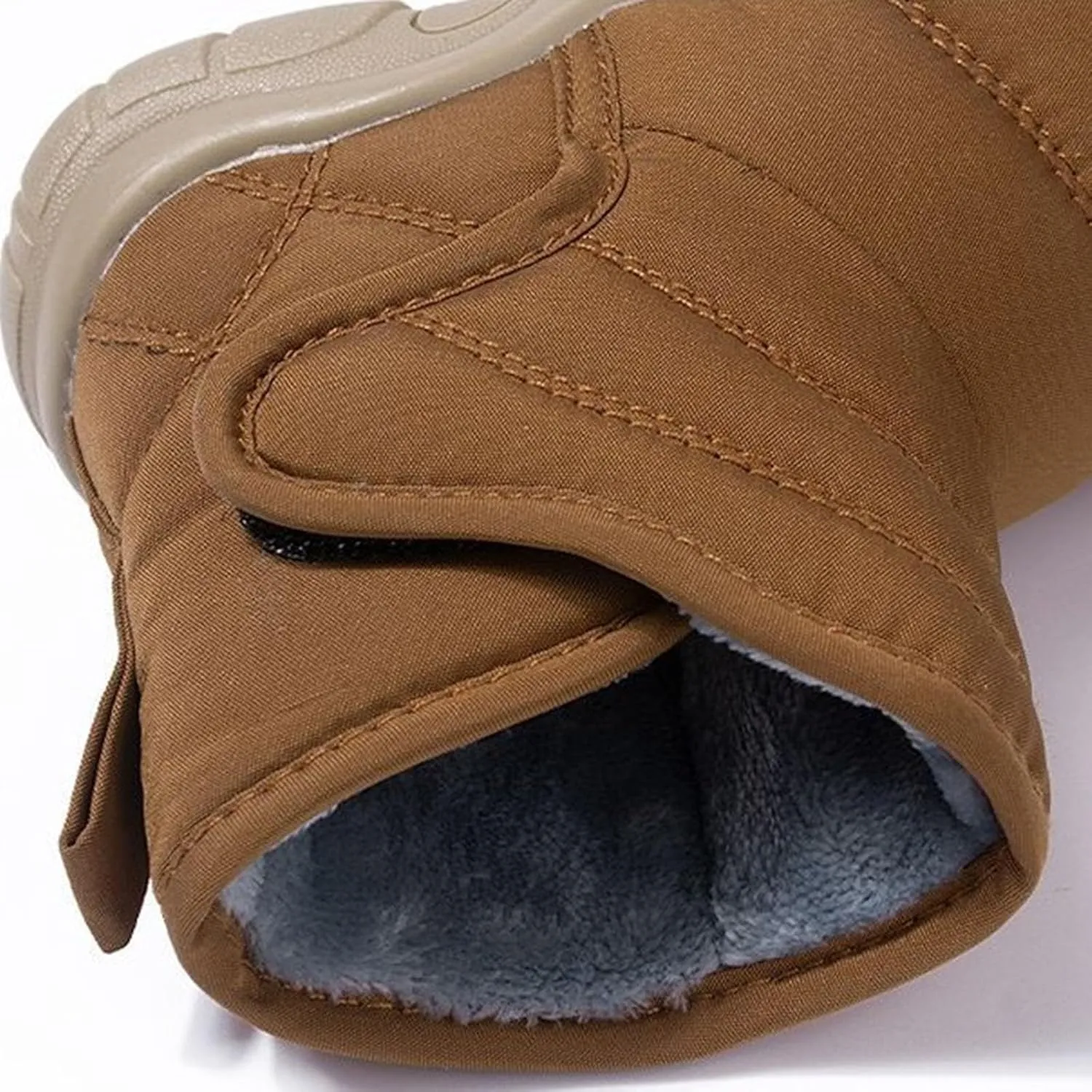 Rubber Sole Fuzzy Snow Booties For Toddler Boys Girls Kids Open Toe Ankle Ski Shoes Winter Outdoor Sport Boots Warm