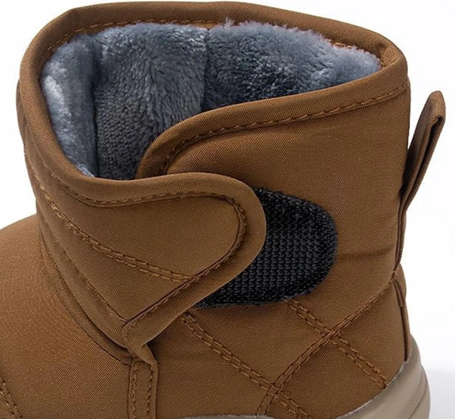 Rubber Sole Fuzzy Snow Booties For Toddler Boys Girls Kids Open Toe Ankle Ski Shoes Winter Outdoor Sport Boots Warm