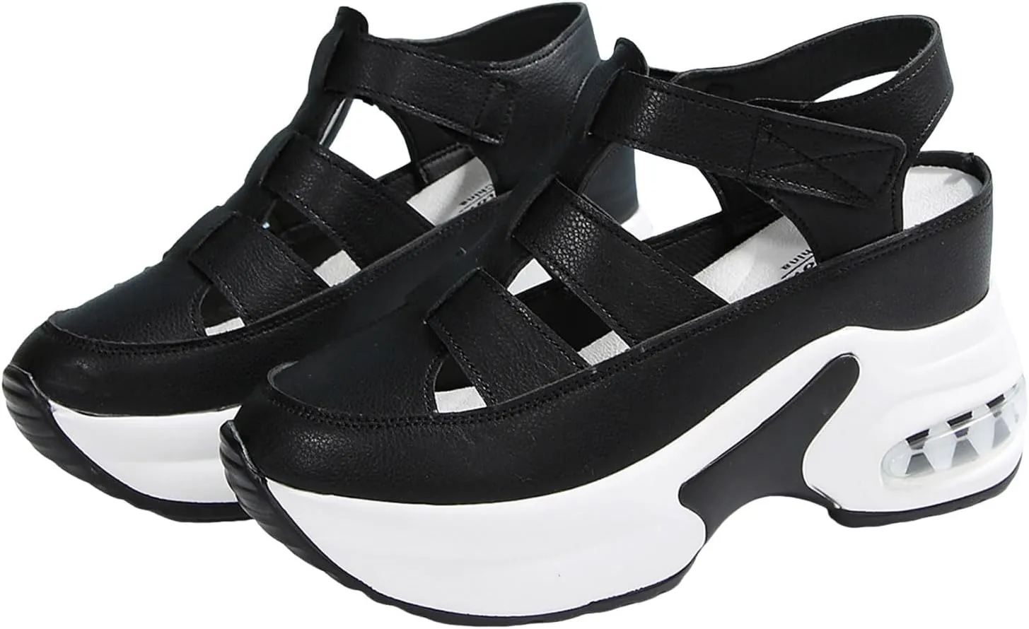 Sandals for Women 2025 Hiking Hollow Casual Thick Soled Womens Sandals Wedge Open Toe Hook and Loop Outdoor Sport Sandals