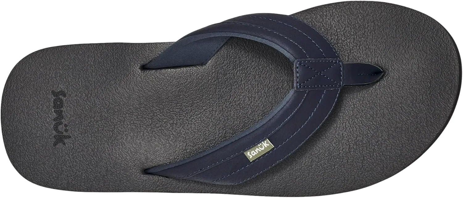 Sanuk Mens Ziggy ST | Flip Flops for Men | Mens Sandals | Beach Sandals | Water Friendly & Lightweight | Comfort Footbed