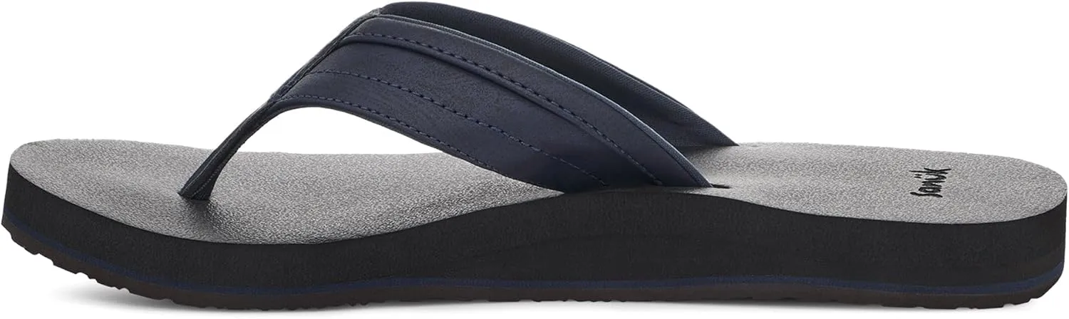 Sanuk Mens Ziggy ST | Flip Flops for Men | Mens Sandals | Beach Sandals | Water Friendly & Lightweight | Comfort Footbed