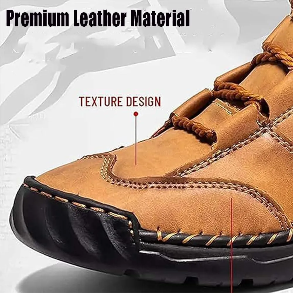 Sawbehind Mens Boots, 2025 Wide Waterproof 2-In-1 sawbehind Men'S Comfortable Handmade Outdoor Leather Shoes