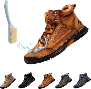 Sawbehind Mens Boots, Waterproof Sawbehind Men'S Comfortable Handmade Leather Boots, Saw Behind Mens Spacious Toe Shoes