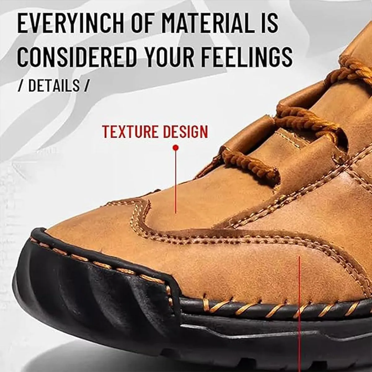 Sawbehind Men's Comfortable Handmade Leather Boots,Men'S Waterproof Handmade Boots, For Outdoor, Hiking, Travel, Sports