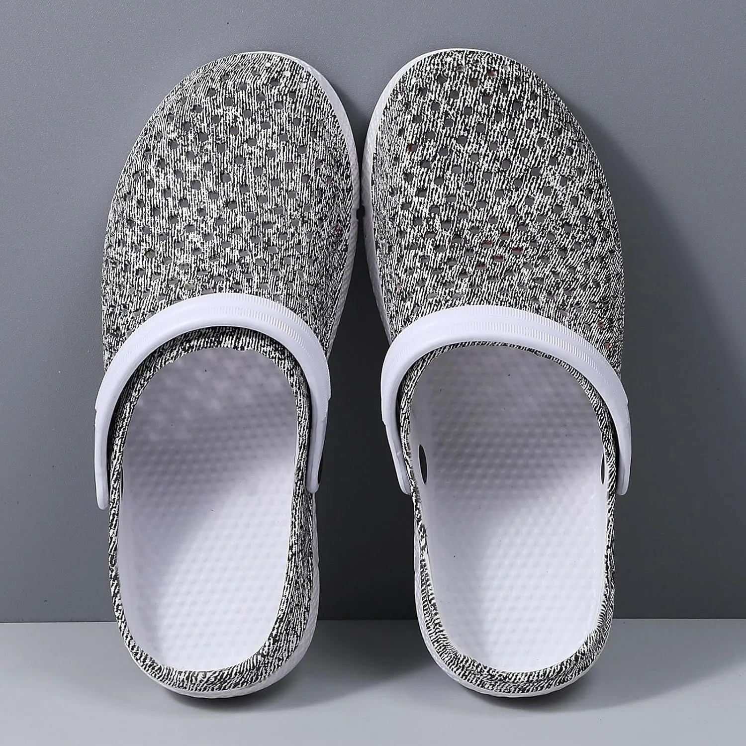 SECHRITE Womens Clogs Garden Shoes Slip-On Comfort Outdoor Beach Slippers Water Shoes Lightweight Waterproof Summer Sandals - Butterfly Print