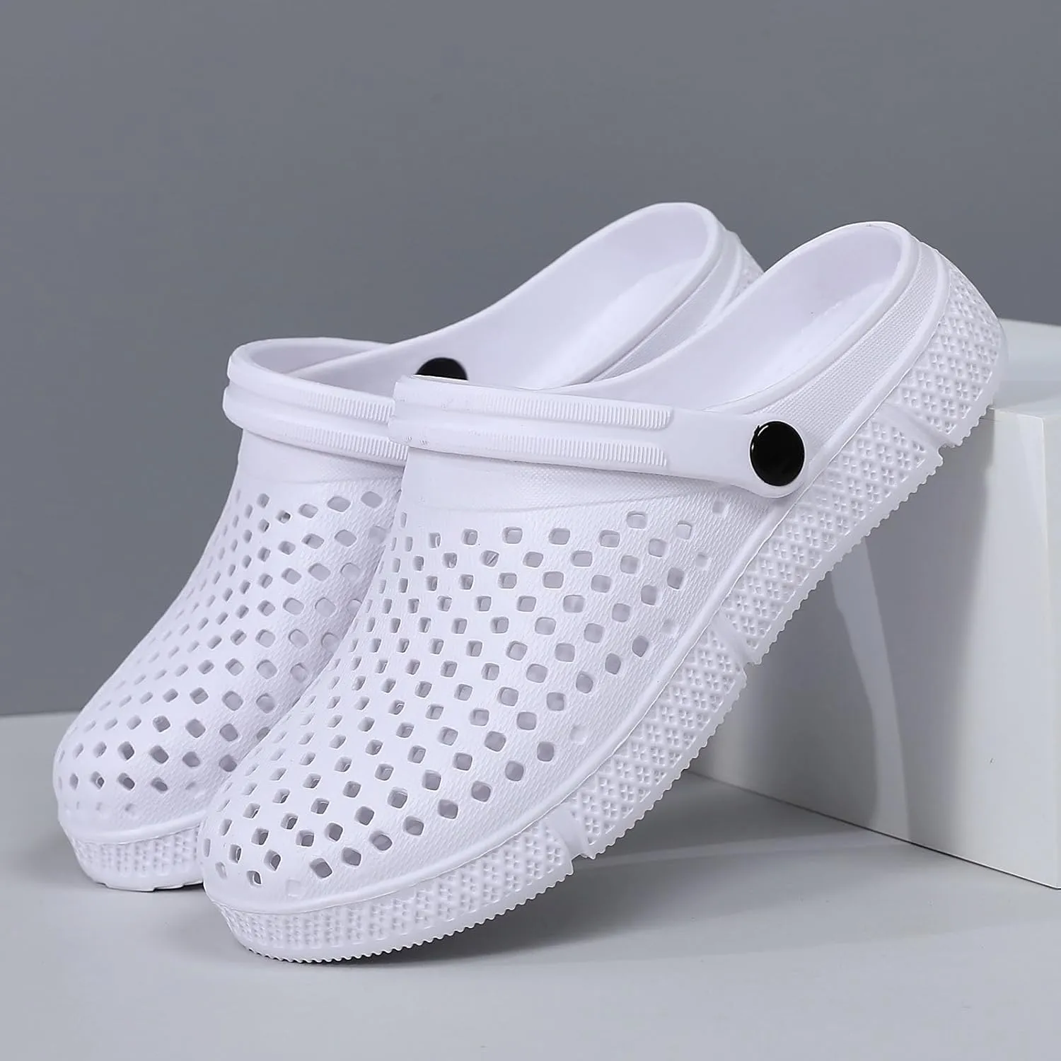 SECHRITE Womens Clogs Garden Shoes Slip-On Comfort Outdoor Beach Slippers Water Shoes Lightweight Waterproof Summer Sandals - Butterfly Print