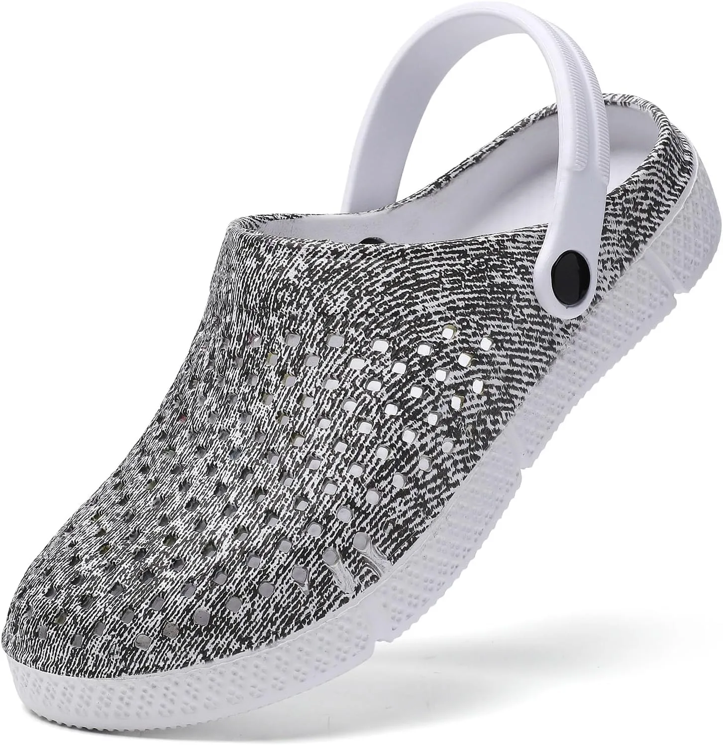 SECHRITE Womens Clogs Garden Shoes Slip-On Comfort Outdoor Beach Slippers Water Shoes Lightweight Waterproof Summer Sandals - Butterfly Print