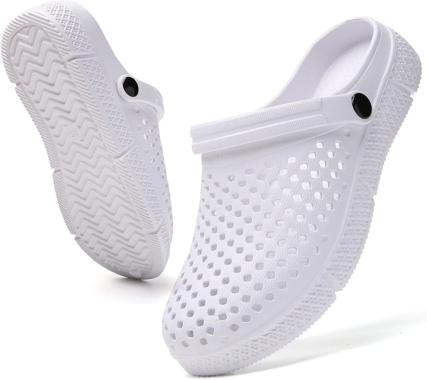 SECHRITE Womens Clogs Garden Shoes Slip-On Comfort Outdoor Beach Slippers Water Shoes Lightweight Waterproof Summer Sandals - Butterfly Print