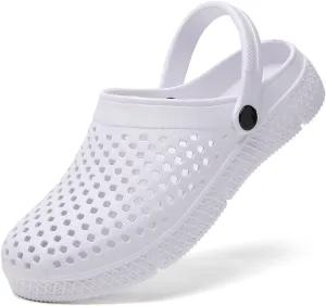 SECHRITE Womens Clogs Garden Shoes Slip-On Comfort Outdoor Beach Slippers Water Shoes Lightweight Waterproof Summer Sandals - Butterfly Print