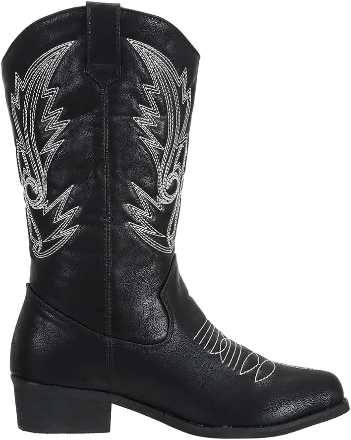 SheSole Women's Wide Calf Western Cowgirl Cowboy Boots