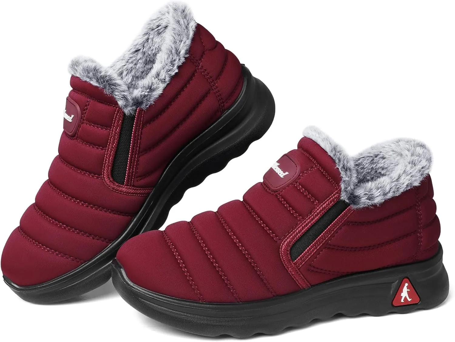 SHIBEVER Women Winter Snow Boots: Womens Waterproof Fur Lined Warm Boot Outdoor Walking Comfortable Slip On Zipper Ankle Booties