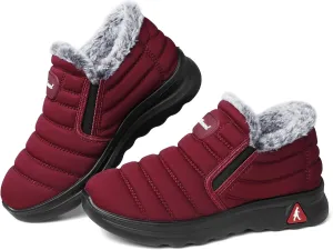 SHIBEVER Women Winter Snow Boots: Womens Waterproof Fur Lined Warm Boot Outdoor Walking Comfortable Slip On Zipper Ankle Booties
