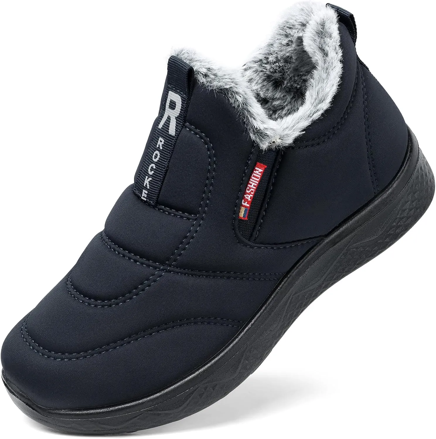 SHIBEVER Womens Winter Snow Boots: Waterproof Insulated Warm Fur Lined Ankle Slip On Walking Comfortable Outdoor Boot