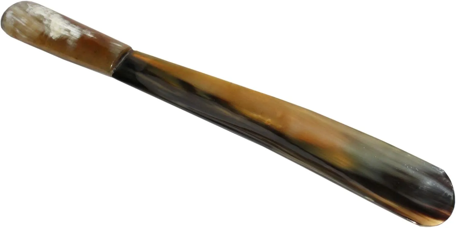 Shoe Horn Made with Real Horn Handmade. Easy Grip Long handle Shoehorn for Men,Women Seniors, Pregnancy, Elderly, back pain, tall people and kids Shoes & Boots.Best Gift Idea Home or Travel Use.(16'')