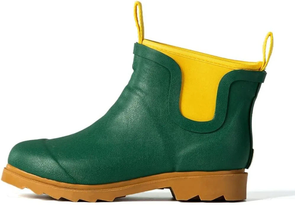 Short Rain Boots for Women, Waterproof Garden Shoes Chelsea Rainboots for Women, 4mm Neoprene Rain Boots, Work, Anti-slip Garden Shoes (Size 5-10)