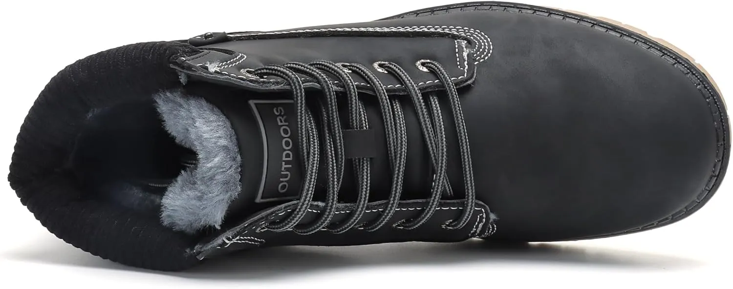 SKDOIUL Women Snow Boots Insulated Waterproof Outdoor Hiking Boots Leather