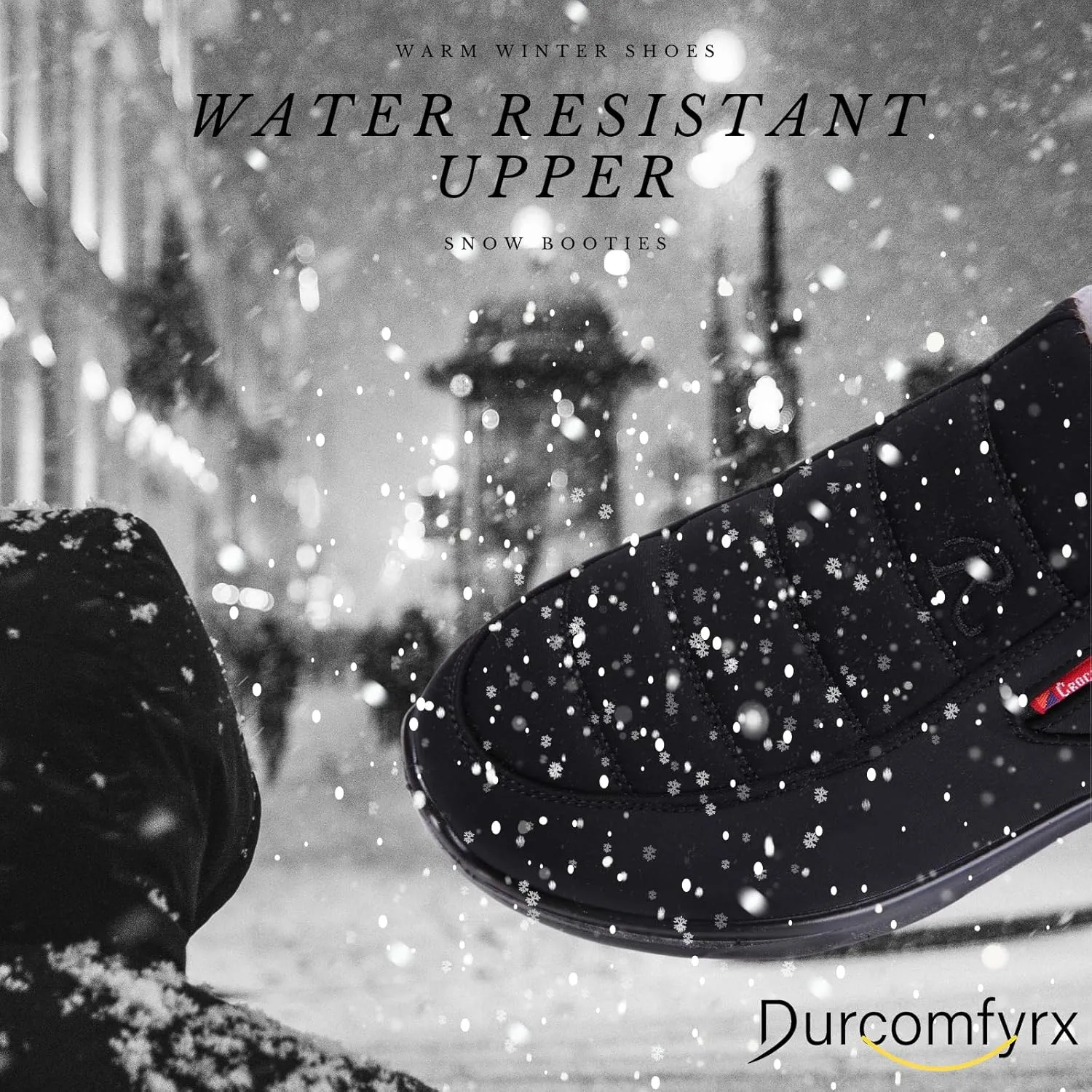 Snow Boots for Men Women: Water-resistant Winter Shoes Lightweight Warm Fur Lined Winter Boots - Slip On Casual Shoes Anti-Slip Sneakers Unisex Outdoor Comfort Ankle Boots Black Blue Coffee
